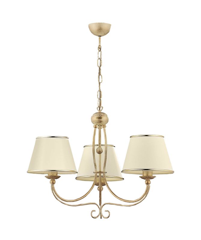 Lampa sufitowa  Jupiter LAURA złota-ecru 3xE27x40W IP20 - 1 szt