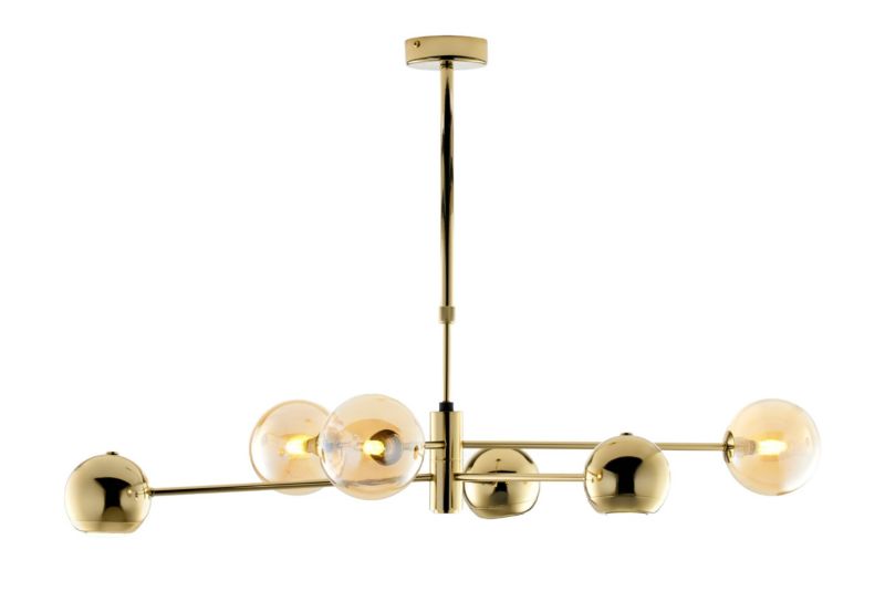 Lampa sufitowa  Jupiter MOKA złoto-bursztynowa 6xGU10x10W IP20 - 1 szt