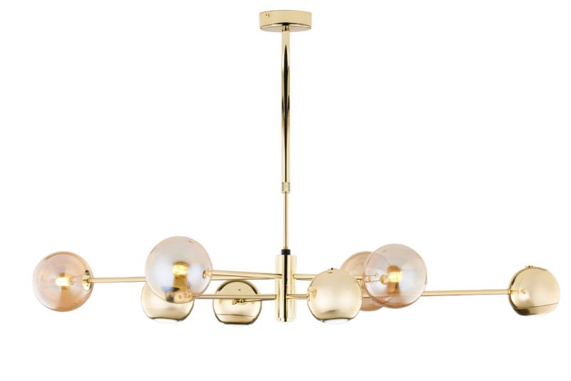 Lampa sufitowa  Jupiter MOKA złoto-bursztynowa 8xGU10x10W IP20 - 1 szt