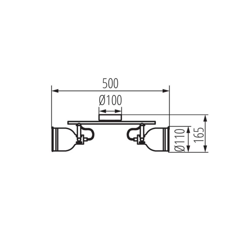 Lampa sufitowa Kanlux Derato biała wym: 16,5 x 11 x 10 cm 2xE14 x 8W 1 szt.