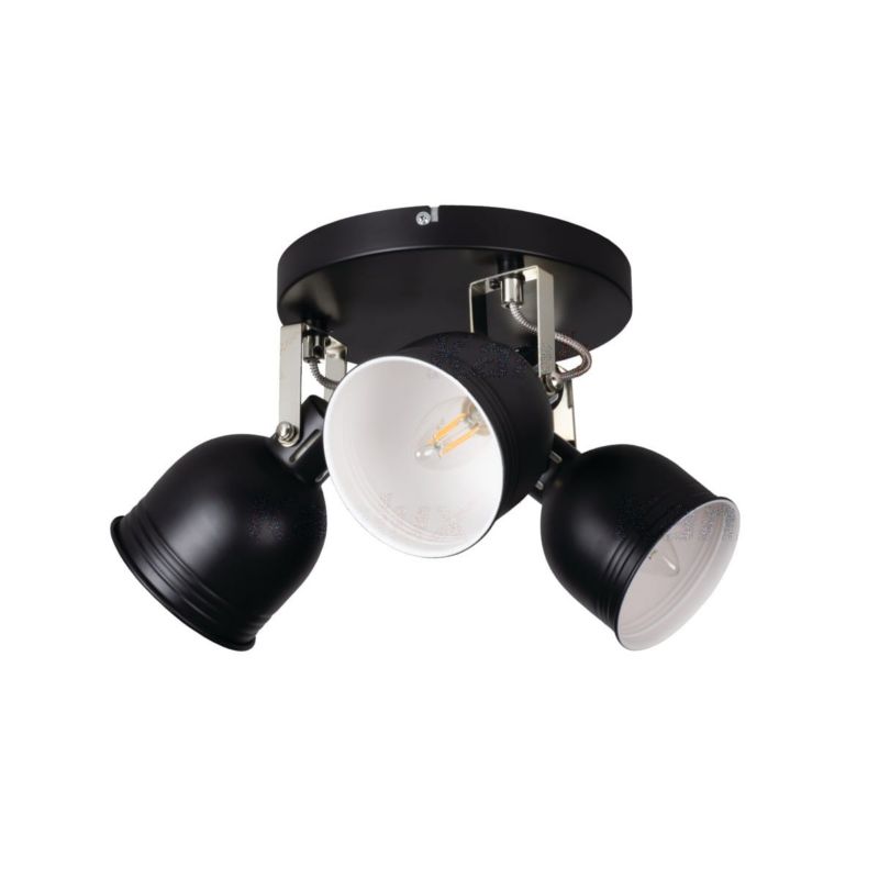 Lampa sufitowa Kanlux Derato  czarna wym: 15 x 42,8 x 11 cm 3xE14 x 8W 1 szt.