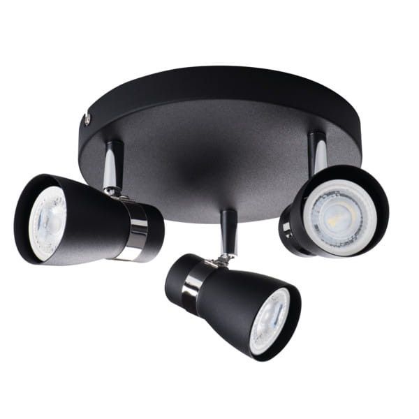 Lampa sufitowa Kanlux Enali czarna  3 x GU10 x 35W wym: 20 x 20 cm - 1 szt.
