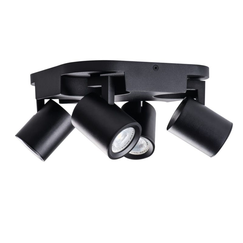 Lampa sufitowa Kanlux Laurin czarna  4 x GU10 x 35W wym: 22 x 22 cm - 1 szt.