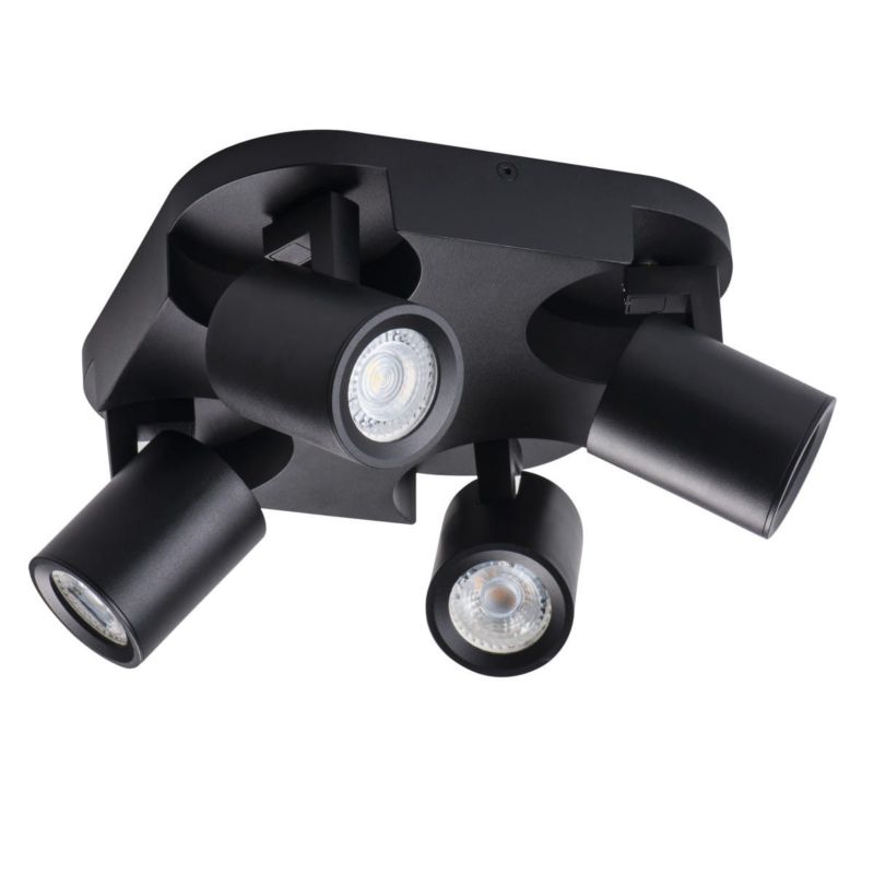 Lampa sufitowa Kanlux Laurin czarna  4 x GU10 x 35W wym: 22 x 22 cm - 1 szt.