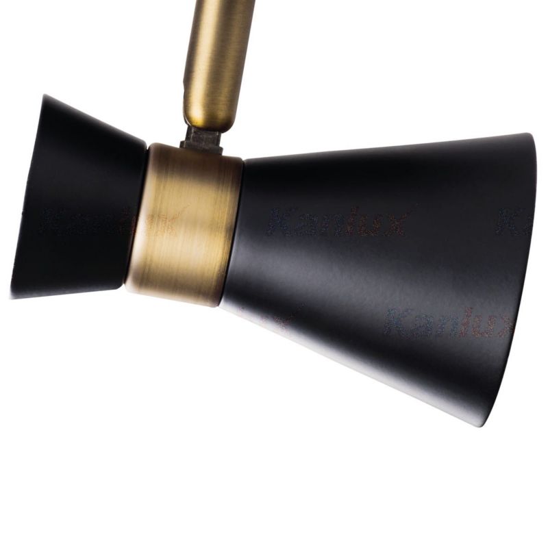 Lampa sufitowa Kanlux Mileno czarna-złoto  3 x GU10 x 35W wym: 20 x 20 cm - 1 szt.