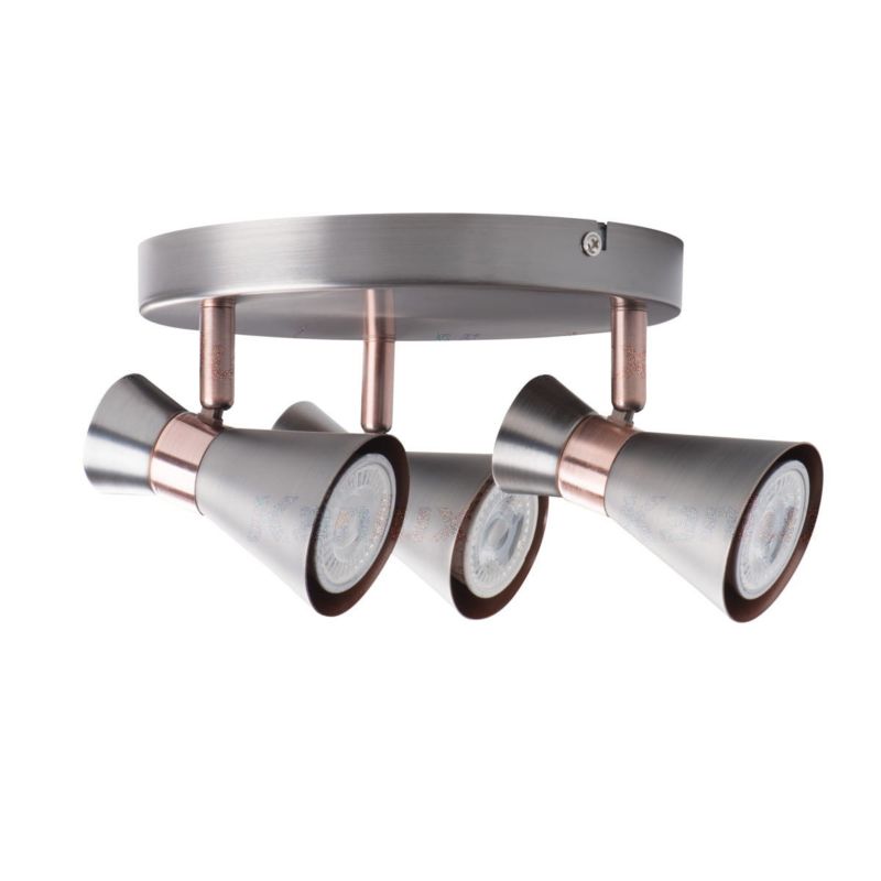 Lampa sufitowa Kanlux Mileno miedziano-srebrna  3 x GU10 x 35W wym: 20 x 20 cm - 1 szt.