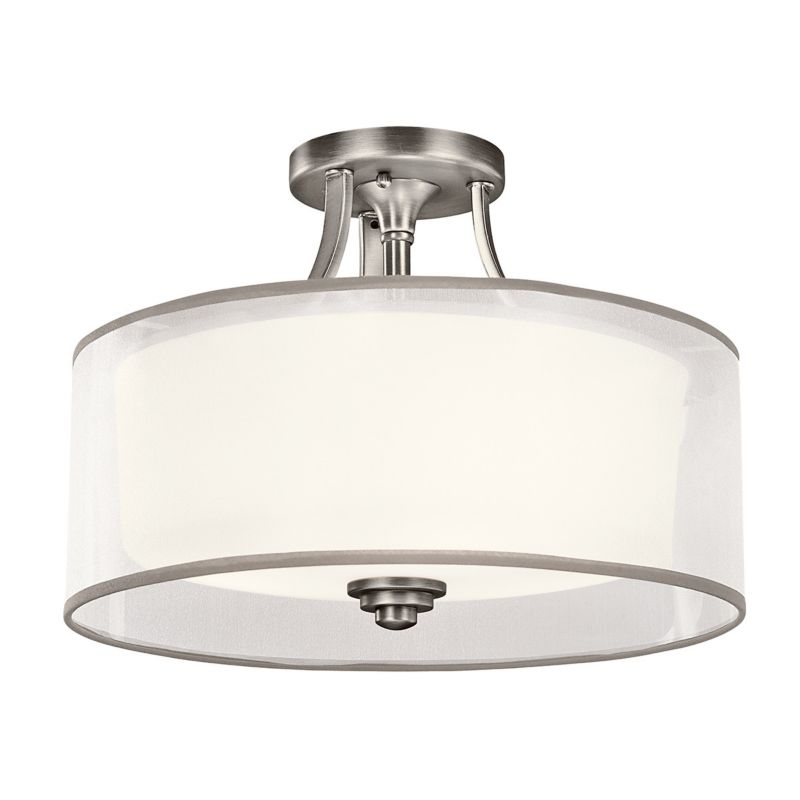Lampa sufitowa Kichler Lacey antyczna srebrna wym: 28 x 38 x 38 cm 3xE27 x 60W 1 szt.