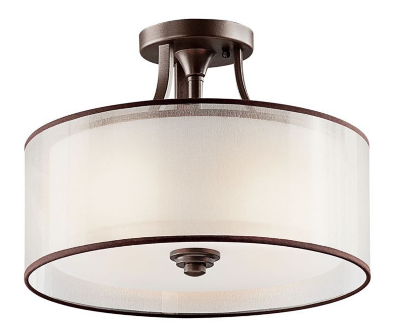 Lampa sufitowa Kichler Lacey ciemny brąz wym: 28 x 38 x 38 cm 3xE27 x 60W 1 szt.