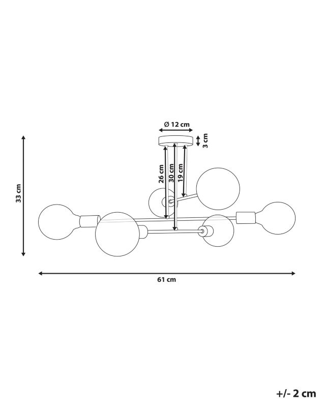 Lampa sufitowa Kidane Metal Mosiężny 1szt.