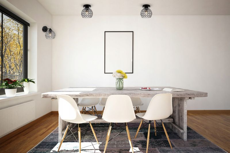 Lampa sufitowa kinkiet Light Home LH Crystal 1x E27 60W czarny 1szt.