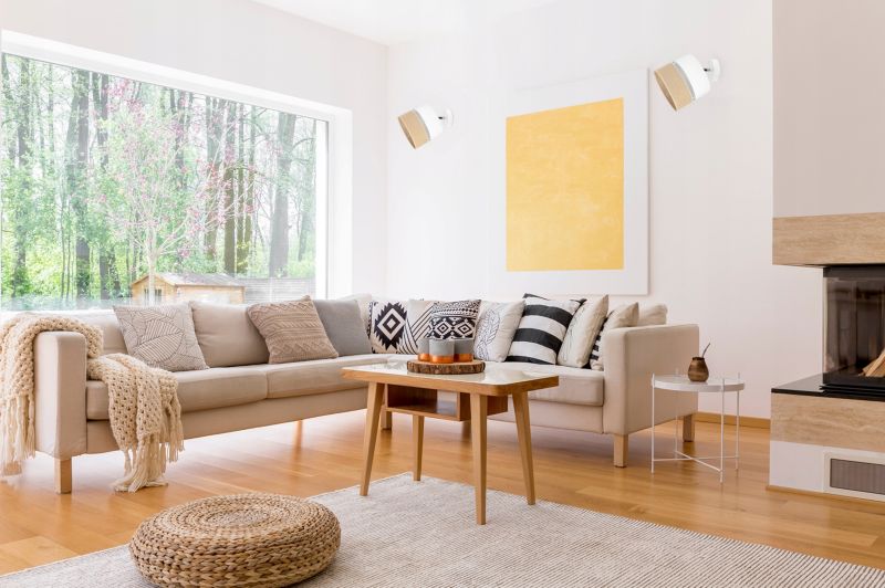 Lampa sufitowa kinkiet Light Home LH Juta 1x E27 60W abażur 20cm tkanina biały 1szt.
