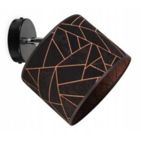 Lampa sufitowa kinkiet Light Home LH Werona 1x E27 60W czarny/miedź 1szt.