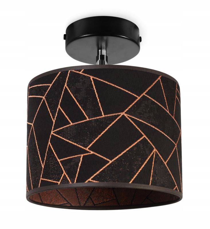 Lampa sufitowa kinkiet Light Home LH Werona 1x E27 60W czarny/miedź 1szt.