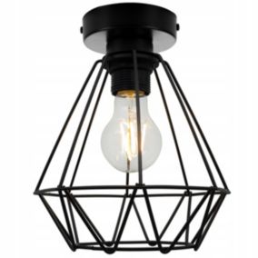 Lampa sufitowa kinkiet prosty Light Home LH Nuvola 1x E27 60W diament czarny 1szt.