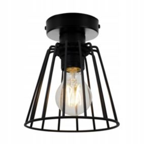Lampa sufitowa kinkiet prosty Light Home LH Nuvola 1x E27 60W stożek czarny 1szt.