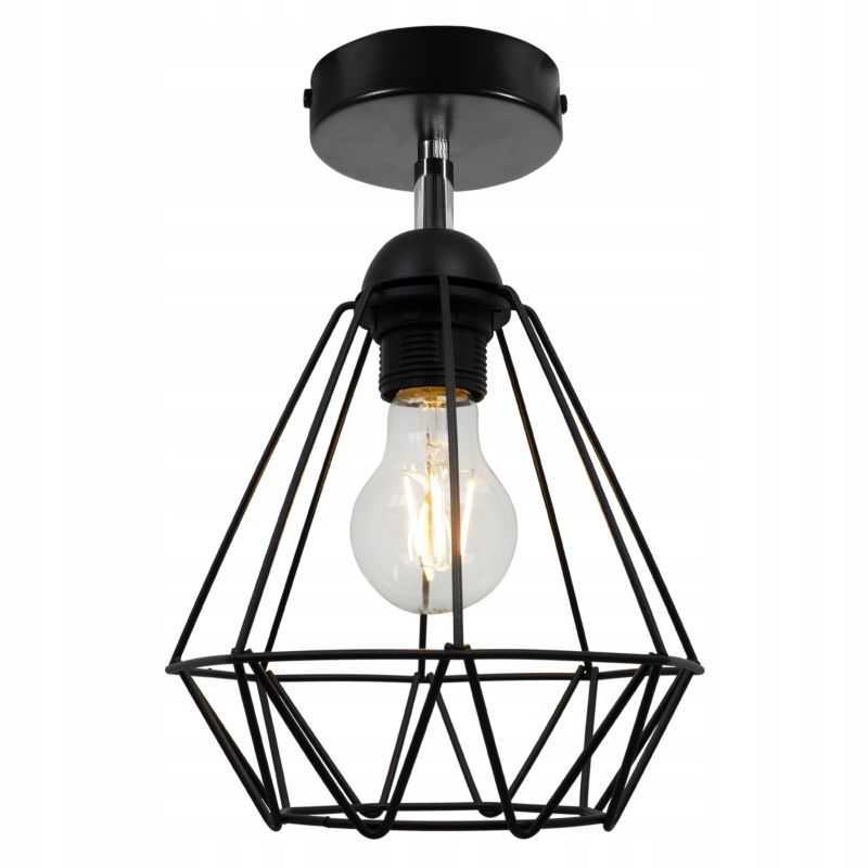 Lampa sufitowa kinkiet skośny Light Home LH Nuvola 1x E27 60W diament czarny 1szt.