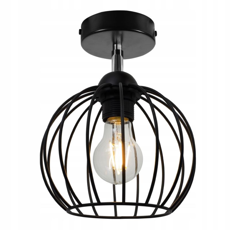 Lampa sufitowa kinkiet skośny Light Home LH Nuvola 1x E27 60W kula czarny 1szt.