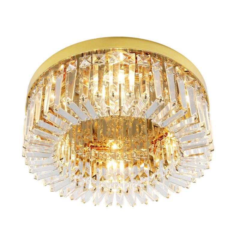 Lampa Sufitowa Kryształowa Plafon Toolight App1728-6C Złoty 1 Szt