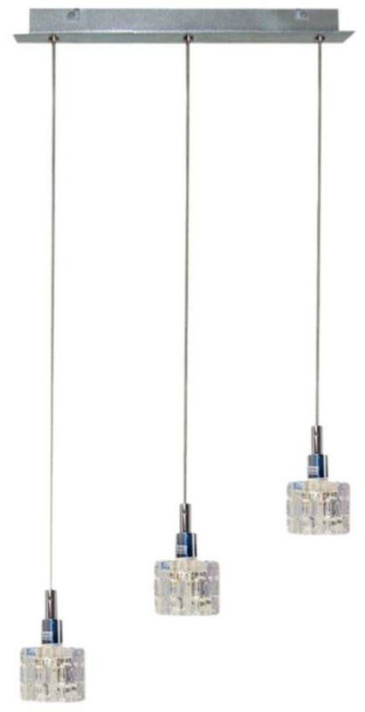 Lampa sufitowa kryształowe kostki Candellux Rubik chromowana-srebrna 3xG9x40W IP20 wym:100x54x10cm - 1 szt.