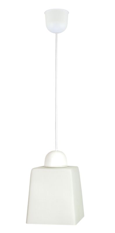 Lampa sufitowa kwadratowy klosz Candellux Wibra biała 1xE27x60W IP20 wym:78x10x8cm - 1 szt.