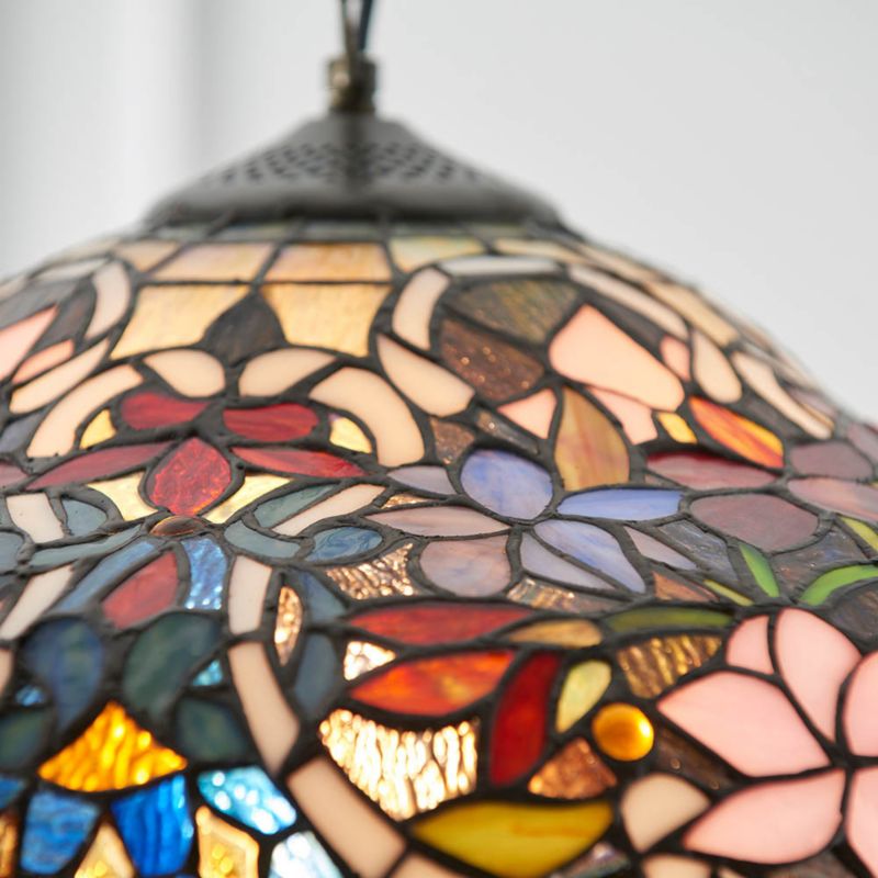 Lampa sufitowa kwiaty Tiffany SULLIVAN brązowa 1xE27x40W IP20 - 1 szt