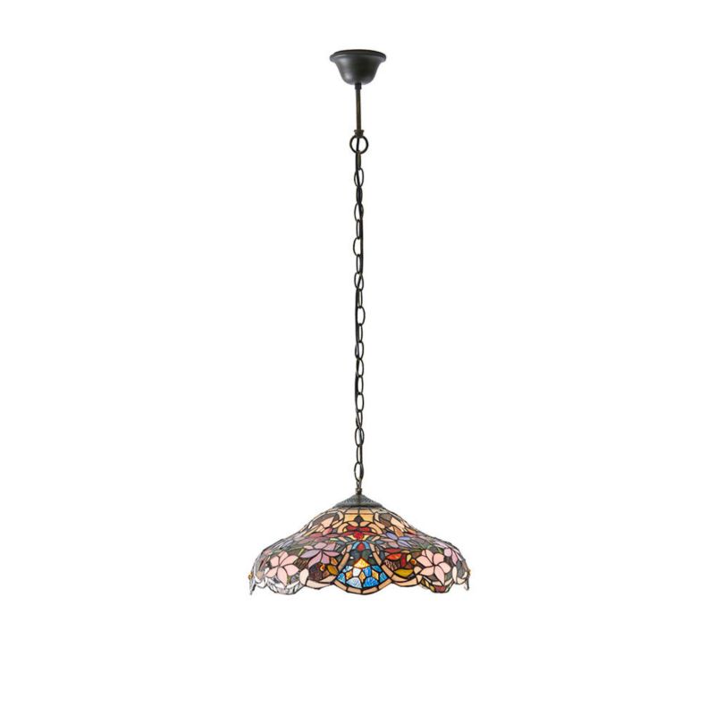 Lampa sufitowa kwiaty Tiffany SULLIVAN brązowa 1xE27x40W IP20 - 1 szt