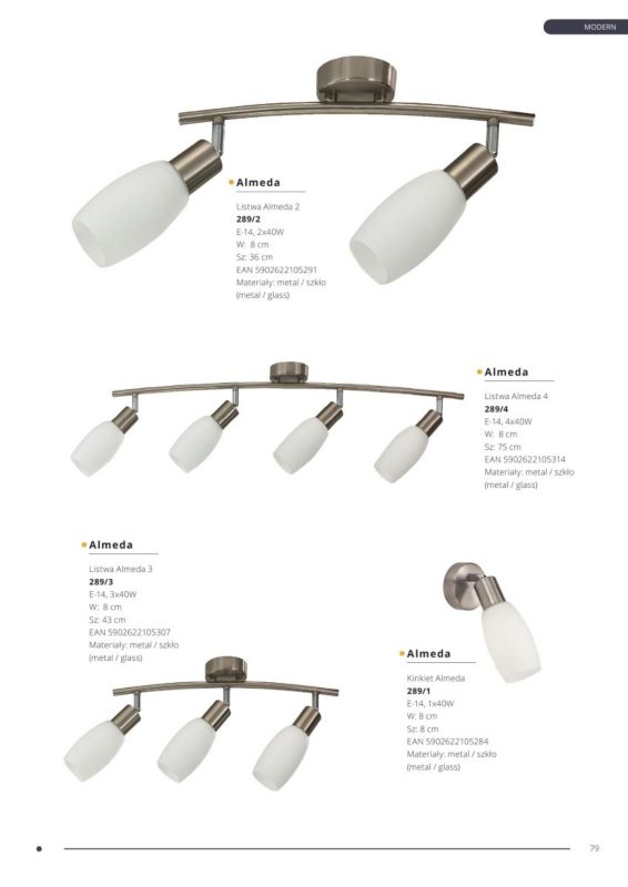 Lampa sufitowa Lampex Almeda patyna-biała wym: 26 x 43 x 8 cm 3xE14 x 40W 1 szt.
