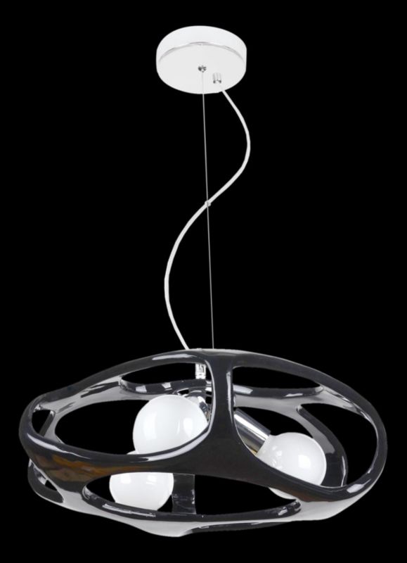 Lampa sufitowa Lampex Amano czarno-biała wym: 80 x 40 x 40 cm 3xE27 x 60W 1 szt.
