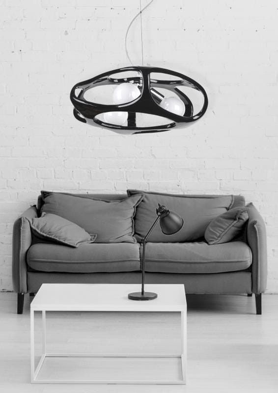 Lampa sufitowa Lampex Amano czarno-biała wym: 80 x 40 x 40 cm 3xE27 x 60W 1 szt.