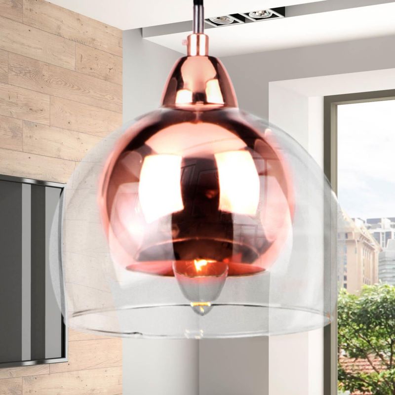 Lampa sufitowa Lampex Dex miedziano-przezroczysty wym: 80 x 16 x 16 cm 1xE14 x 40W 1 szt.