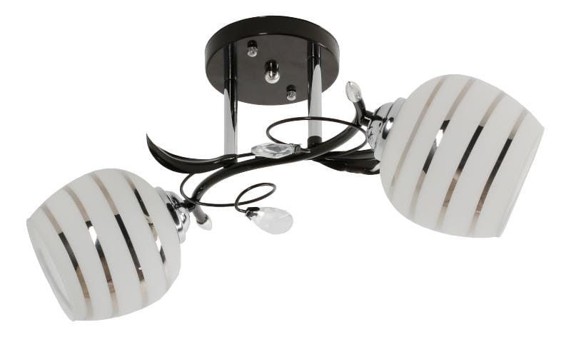 Lampa sufitowa Lampex Milton czarno-biała wym: 24 x 50 x 50 cm 2xE27 x 60W 1 szt.