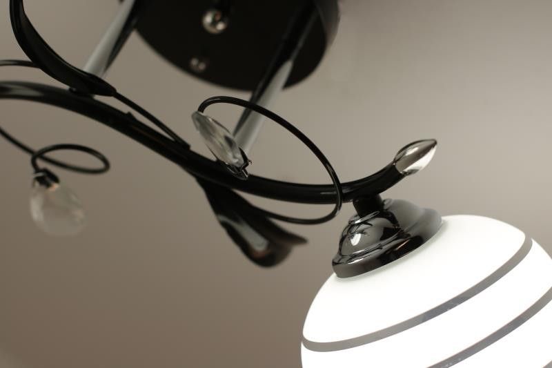 Lampa sufitowa Lampex Milton czarno-biała wym: 24 x 50 x 50 cm 2xE27 x 60W 1 szt.