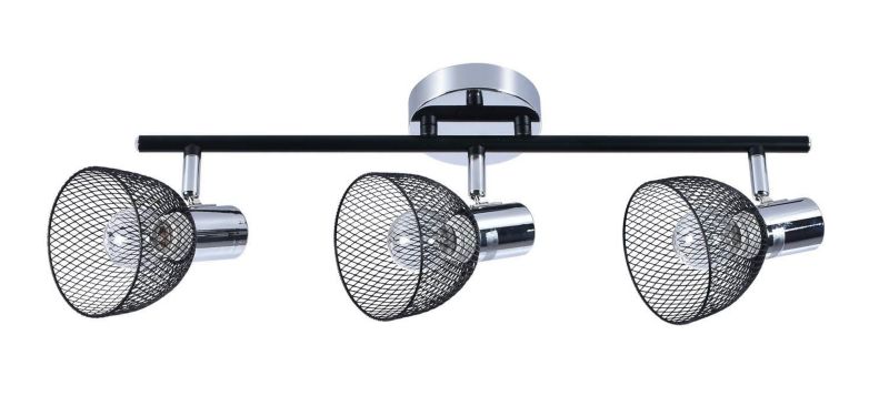 Lampa sufitowa Lampex Roni chromowana czarna wym: 19,5 x 57 cm 3xE14 x 60W 1 szt.