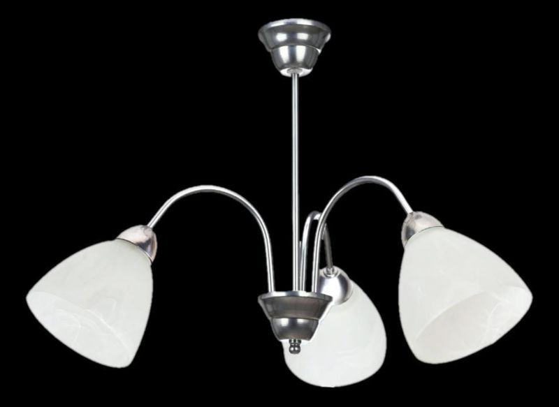Lampa sufitowa Lampex Wezuwio srebrno-biała wym 40 x 60 x 60 cm 3xE27 x 60W 1 szt.