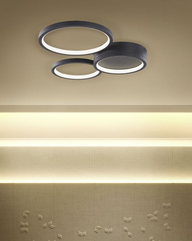 Lampa sufitowa LED Agnat Metal Czarny 1szt.