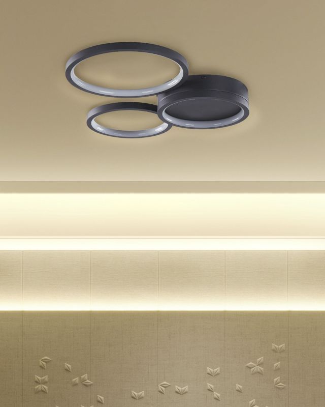 Lampa sufitowa LED Agnat Metal Czarny 1szt.