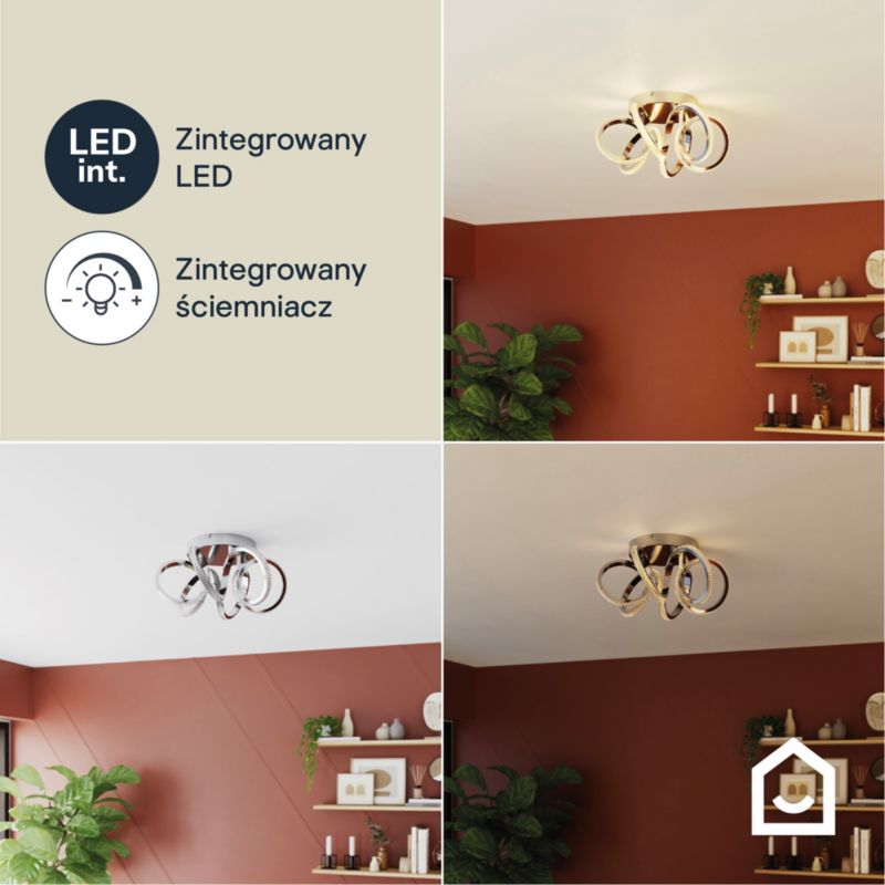 Lampa sufitowa LED GoodHome Darien 2400 lm 3000 K chrom DIM