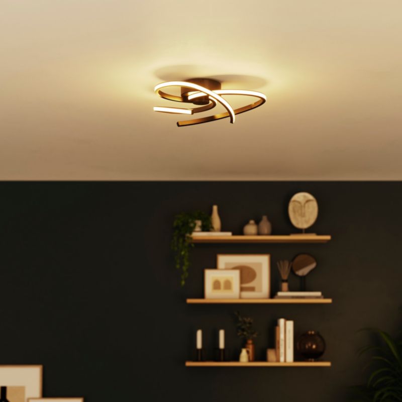 Lampa sufitowa LED GoodHome Samana 2100 lm 3000 K czarna DIM