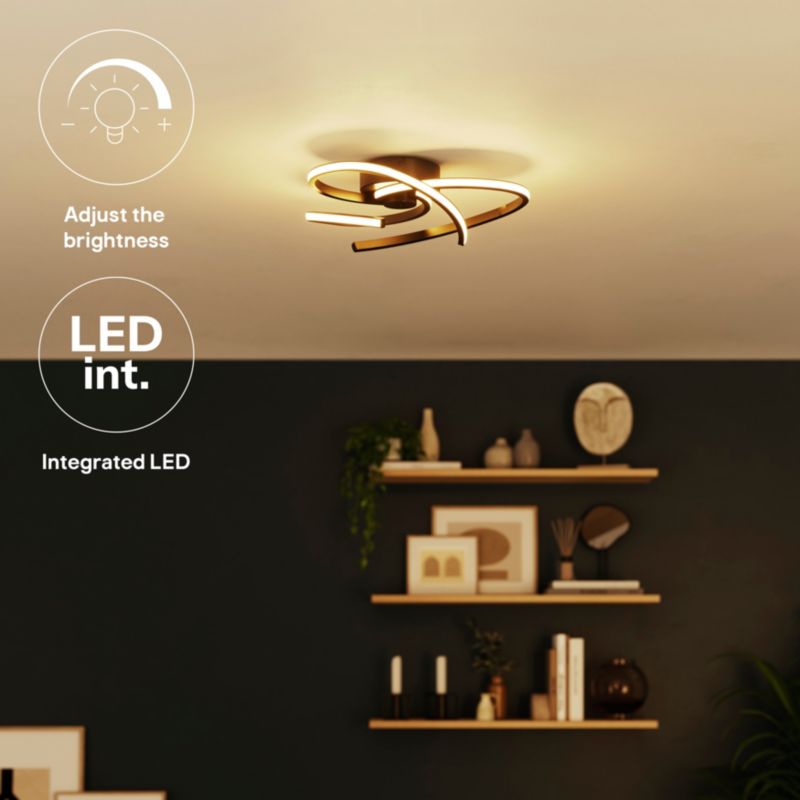 Lampa sufitowa LED GoodHome Samana 2100 lm 3000 K czarna DIM