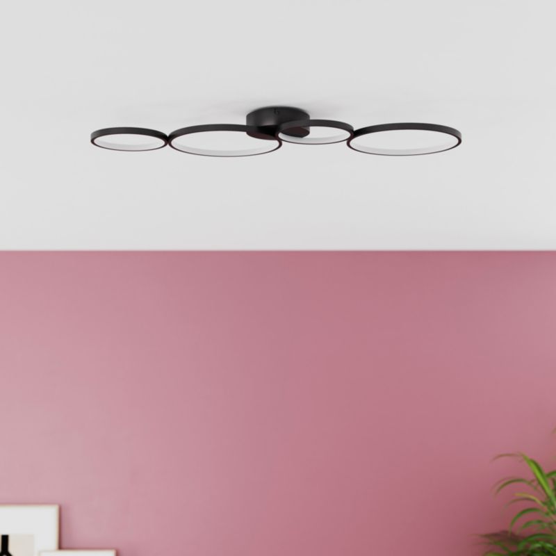 Lampa sufitowa LED GoodHome Samana 2700 lm 3000 K czarna DIM