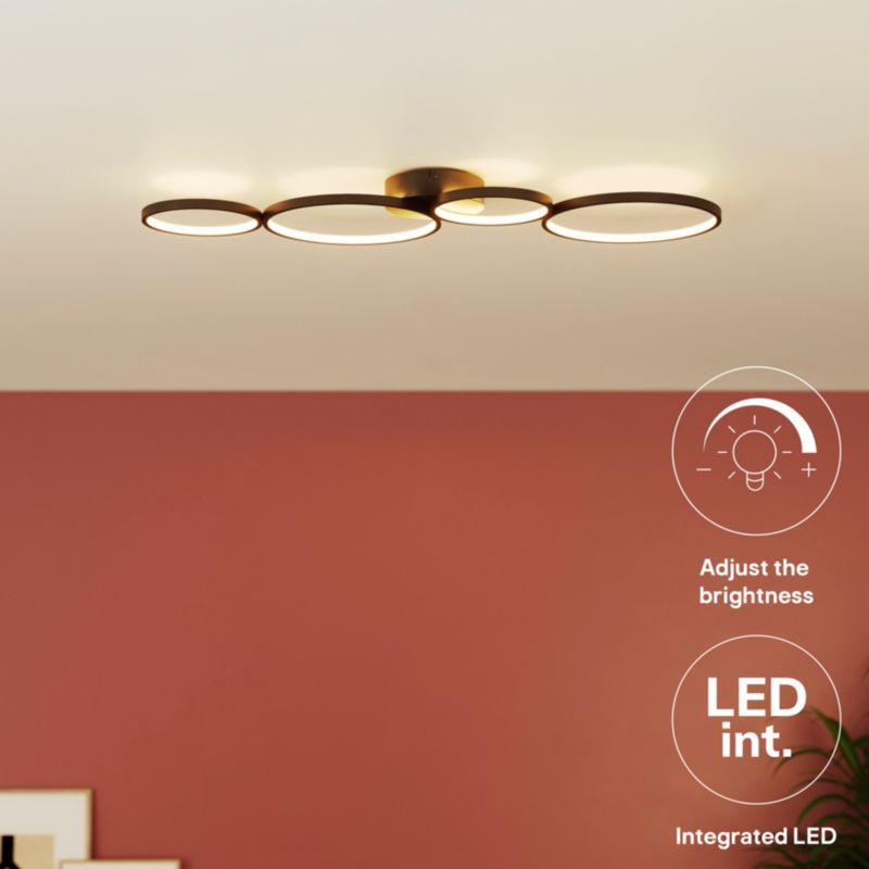 Lampa sufitowa LED GoodHome Samana 2700 lm 3000 K czarna DIM