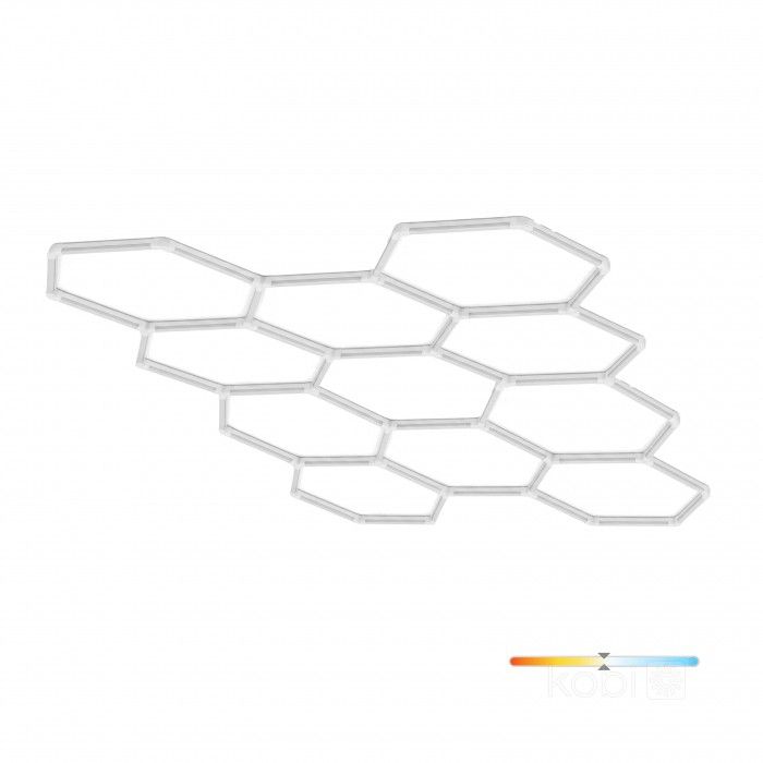 Lampa sufitowa LED Kobi Hexagon 300 x 516 cm 4000K 300 lm plastry miodu do garażu i warsztatu 1kpl.