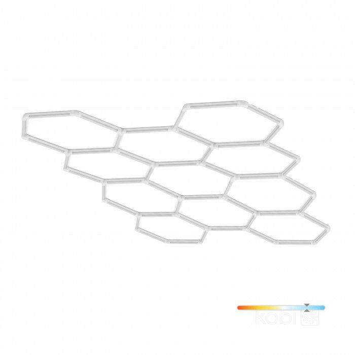 Lampa sufitowa LED Kobi Hexagon 300 x 516 cm 6500K 300 lm plastry miodu do garażu i warsztatu 1kpl.