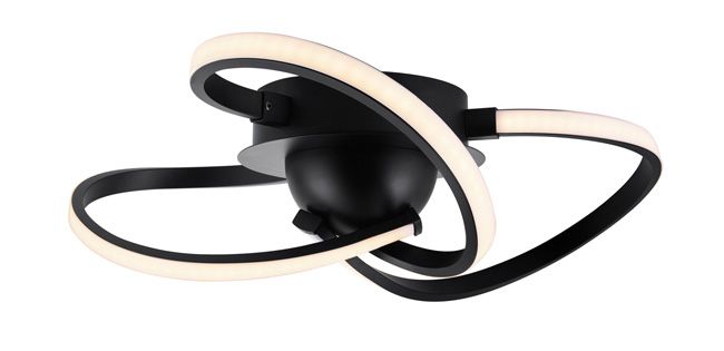 Lampa sufitowa LED Mabern 1400 lm 3000 K czarna