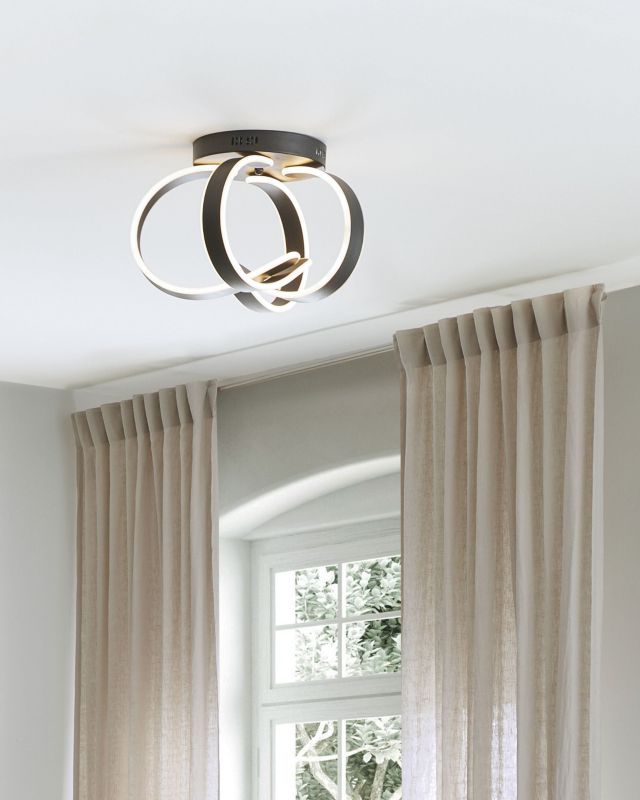 Lampa sufitowa LED Nura Metal Czarny 1szt.