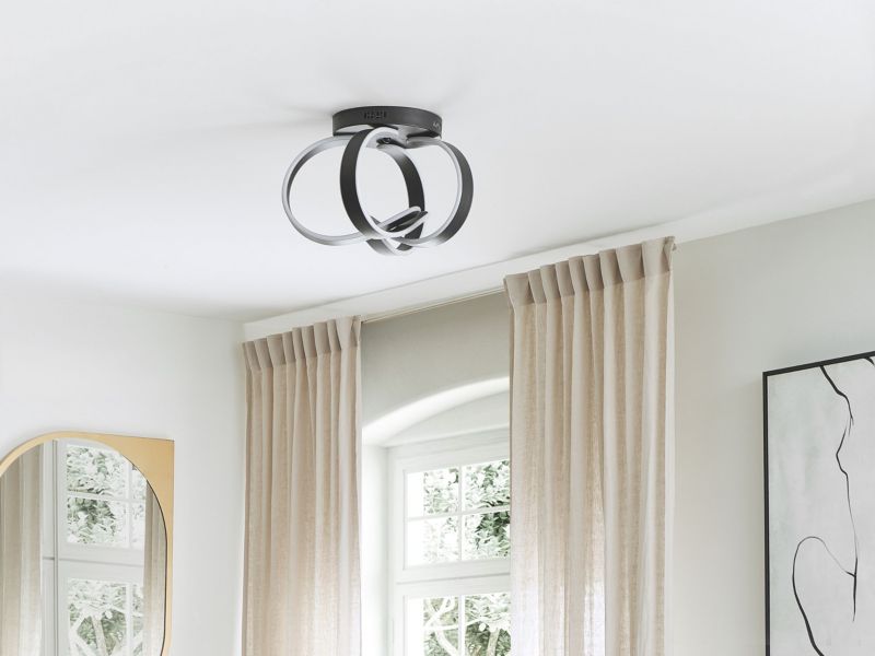 Lampa sufitowa LED Nura Metal Czarny 1szt.