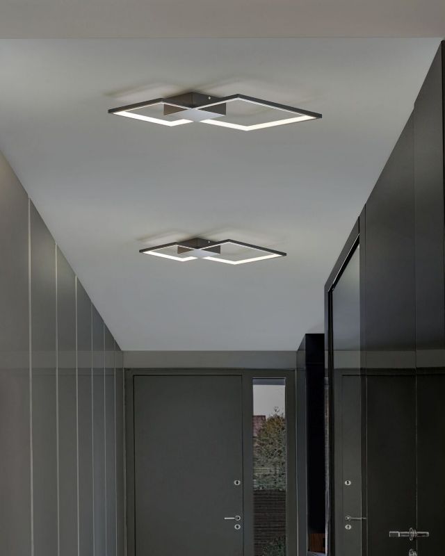 Lampa sufitowa LED Oksu Metal Czarny 1szt.
