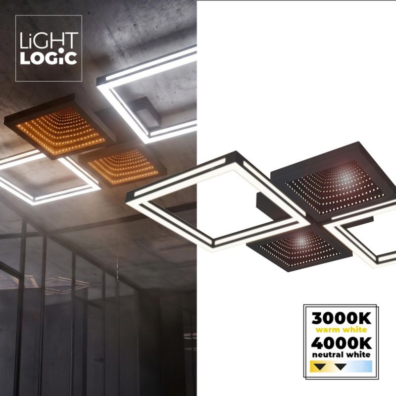 Lampa sufitowa LED plafon natynkowa LL TYRIN 3D LAMP efekt głębi 36W 1450lm (66877) 1 szt.