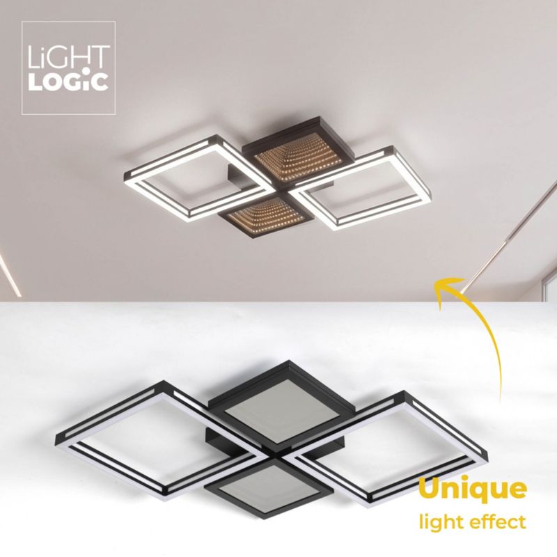Lampa sufitowa LED plafon natynkowa LL TYRIN 3D LAMP efekt głębi 36W 1450lm (66877) 1 szt.
