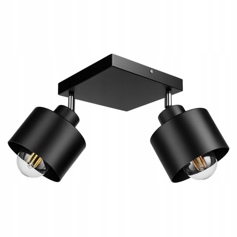 Lampa sufitowa LEDLUX wisząca żyrandol czarny metal loft edison 1 szt.